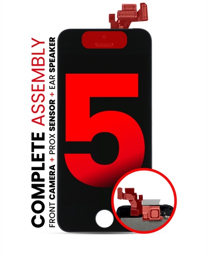 Bloc écran LCD avec caméra avant et écouteur interne pour iPhone 5 - Aftermarket plus qualité - Tianma - Noir