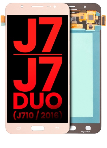Bloc écran OLED sans châssis pour SAMSUNG J7 et J7 DUOS 2016 - Aftermarket Plus - Or