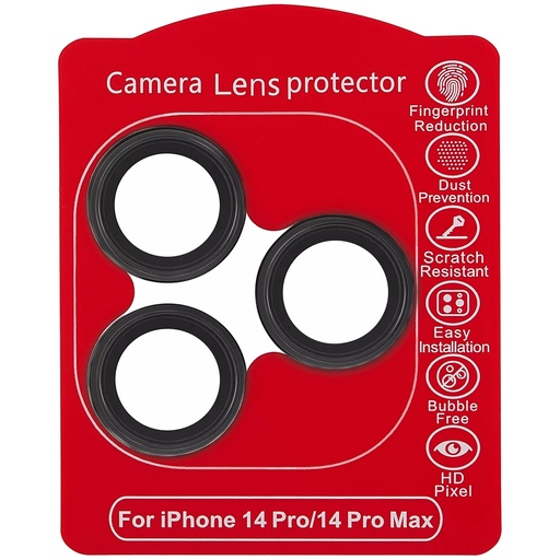 Protection lentille pour iPhone 14 Pro - 14 Pro Max - Casper - Noir