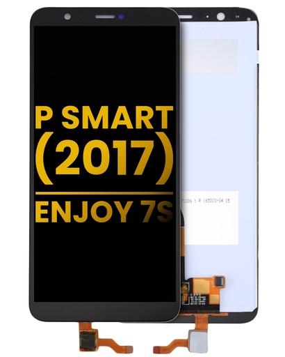 [107082060302] Bloc écran LCD sans châssis compatible Huawei P Smart 2017 - Enjoy 7S - Reconditionné - Noir