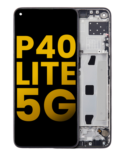 Bloc écran LCD avec châssis pour HUAWEI P40 Lite 5G - Reconditionné - Noir Minuit