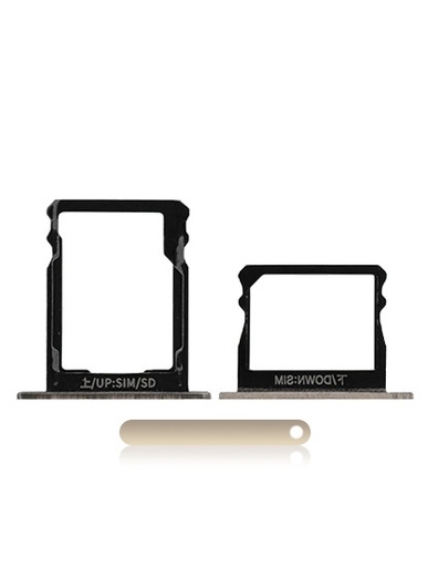 [107082021224] Tiroir SIM et carte SD compatible HUAWEI P8 - Prestige Gold