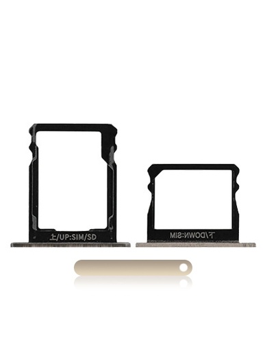 [107082021224] Tiroir SIM et carte SD compatible Huawei P8 - Prestige Gold