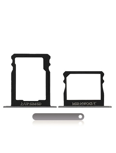 Tiroir SIM et carte SD pour HUAWEI P8 - Titanium Gray