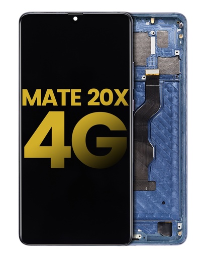 [107082135701] Bloc écran OLED avec châssis compatible Huawei Mate 20 X 4G - Reconditionné - Midnight Blue