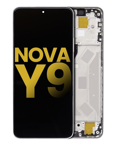[107082137905] Bloc écran LCD avec châssis compatible Huawei Nova Y90 - Reconditionné - Blanc Perlé