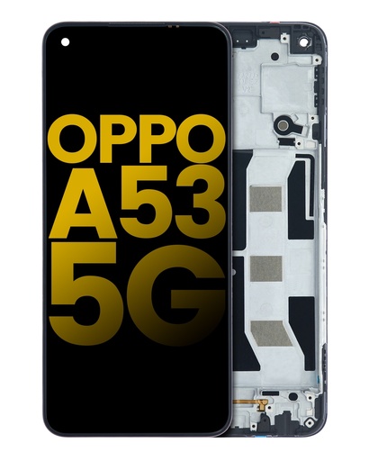 [107082112801] Bloc écran LCD avec châssis compatible Oppo A53 5G - Reconditionné - Toutes couleurs