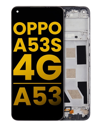 Bloc écran LCD avec châssis pour Oppo A53S 4G - A53 - Reconditionné - Toutes couleurs