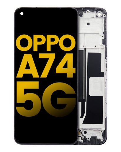 Bloc écran LCD avec châssis pour Oppo A74 5G - Reconditionné - Toutes couleurs