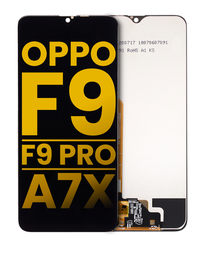 [107082119801] Bloc écran LCD sans châssis compatible Oppo F9 - F9 Pro - A7X - Reconditionné - Toutes couleurs