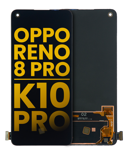 Bloc écran OLED sans châssis pour OPPO Reno 8 Pro - K10 Pro - Reconditionné - Toutes couleurs