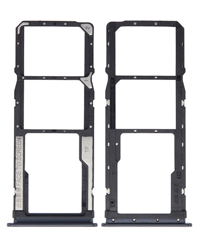 Tiroir Double SIM pour XIAOMI Redmi 10X 4G - Note 9 - Midnight Gray