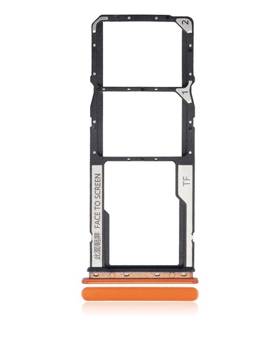 [107082114125] Tiroir SIM double compatible Xiaomi Redmi 9C - 9A - Orange