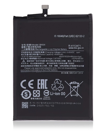 [107085003338] Batterie compatible XIAOMI Redmi 9 - BN54