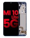 Bloc écran OLED avec châssis pour  XIAOMI Mi 10 Lite 5G - Aftermarket Plus - Bleu Aurora