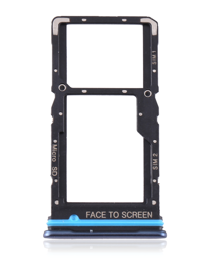[107082114821] Tiroir SIM double compatible Xiaomi Mi 10T Lite 5G - Note 9 Pro 5G - Bleu Atlantique