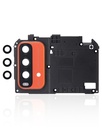 Lentille caméra arrière avec support -  cadre pour  XIAOMI Redmi Note 9 4G -  Orange