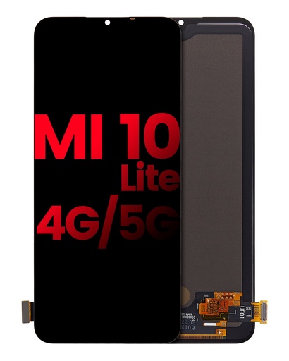 Bloc écran LCD sans châssis compatible Xiaomi Mi 10 Lite 4G - Mi 10 Lite 5G - Aftermarket Plus - Toutes couleurs