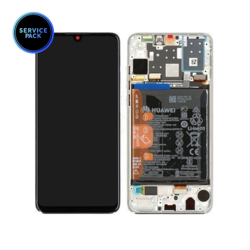 [02352RQC] Bloc écran LCD pour HUAWEI P30 Lite - SERVICE PACK - Blanc