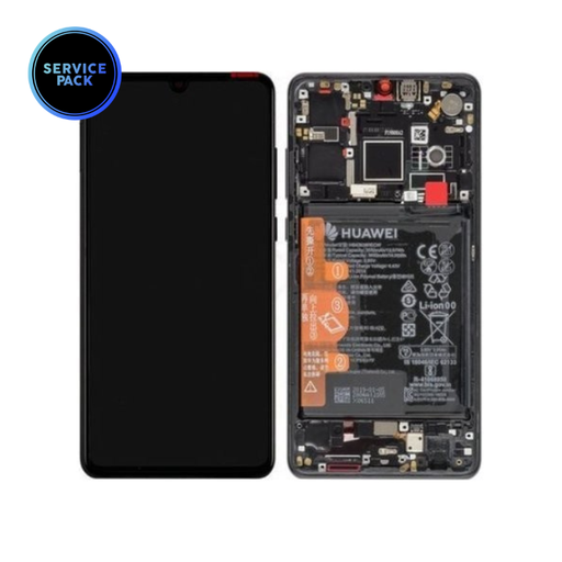 [02354HLT] Bloc écran OLED avec batterie pour HUAWEI P30 - SERVICE PACK - Noir