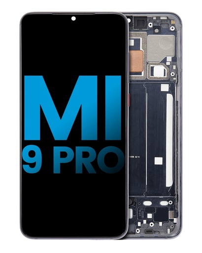 [107082113601] Bloc écran LCD avec châssis compatible Xiaomi Mi 9 Pro - Aftermarket Incell - Noir Titane