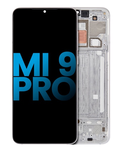 [107082114512] Bloc écran LCD avec châssis compatible Xiaomi Mi 9 Pro - Aftermarket Incell - Dream White