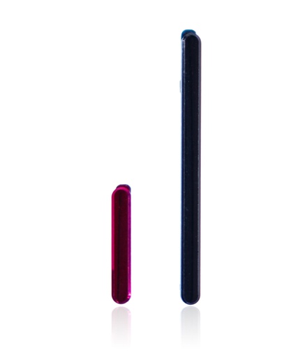 [107082103739] Kit boutons Power et volume compatible Xiaomi Mi 9T - 9T Pro - K20 - K20 Pro - Rouge flamme et Noir carbone
