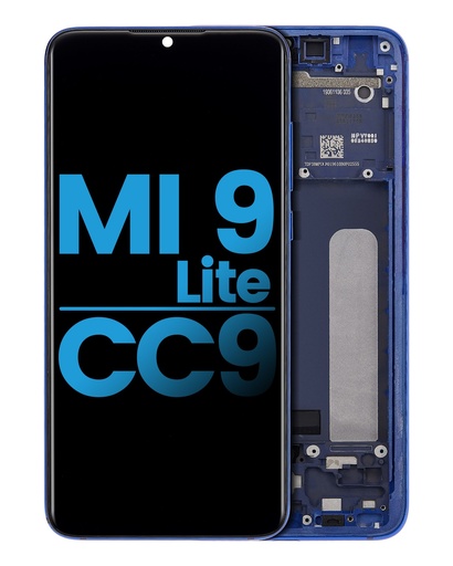 Bloc écran LCD avec châssis pour XIAOMI Mi 9 Lite - CC9 - Aftermarket Incell - Bleu Aurora