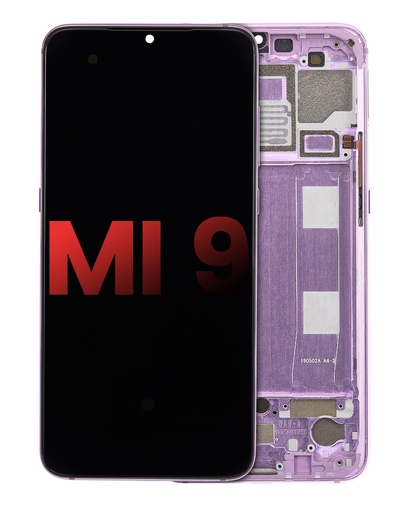 Bloc écran OLED avec châssis pour XIAOMI Mi 9 - Aftermarket Plus - Violet Lavande