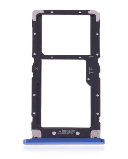 [107082121120] Tiroir Double SIM compatible XIAOMI Mi 8 Lite - Bleu Aurora