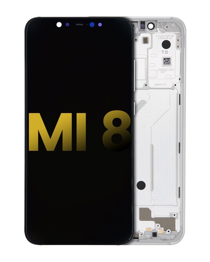Bloc écran OLED avec châssis pour XIAOMI Mi 8 - Reconditionné - Blanc