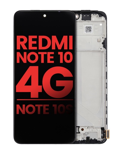 Bloc écran OLED avec châssis pour XIAOMI Redmi Note 10 4G - Note 10S - Aftermarket Plus - Toutes couleurs
