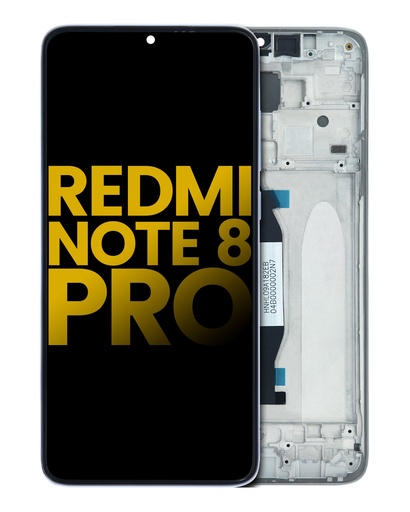 Bloc écran LCD  avec châssis pour XIAOMI Redmi Note 8 Pro - Reconditionné - Blanc