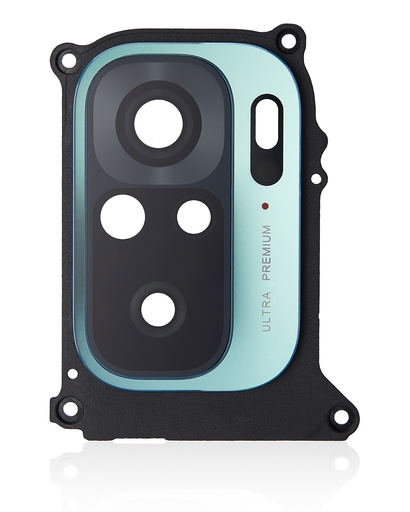 [107082120843] Lentille caméra arrière avec support ou cadre compatible Xiaomi Redmi Note 10 - Vert d'eau