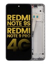 Bloc écran LCD avec châssis pour XIAOMI Redmi Note 9S - Redmi Note 9 Pro 4G - Reconditionné - Blanc Glacier