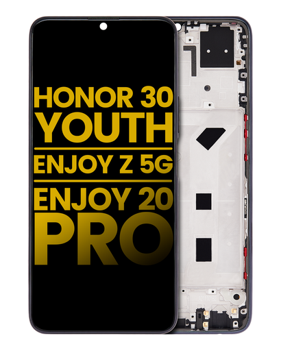 [107082135402] Bloc écran LCD avec châssis compatible Honor 30 Youth - Huawei Enjoy Z 5G - Huawei Enjoy 20 Pro - Reconditionné - Magic Night Black