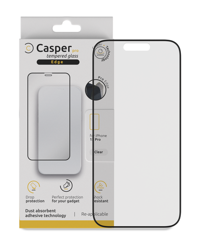 Verre trempé Clair pour iPhone 15 Pro - Casper Pro Edge
