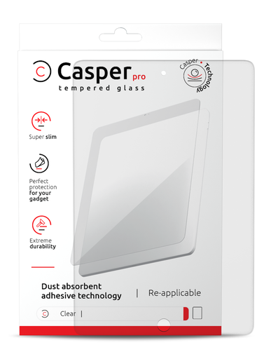 Verre trempé Clair pour iPad Pro 12.9" 3rd Gen 2018 - iPad 12.9" 4th Gen 2020 - iPad 12.9" 5th Gen 2021 - iPad 12.9" 6th Gen 2022 - Casper Pro
