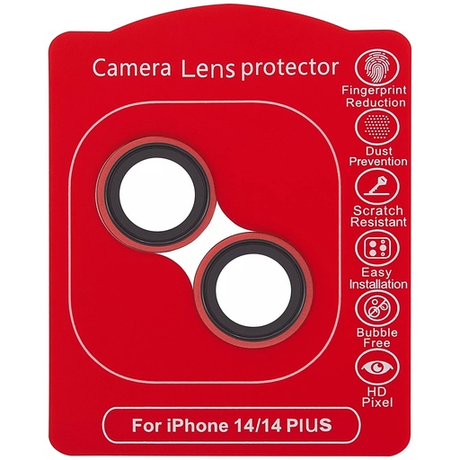 [107085002167] Protection lentille pour iPhone 14 - 14 Plus - Apple - Casper - Rouge