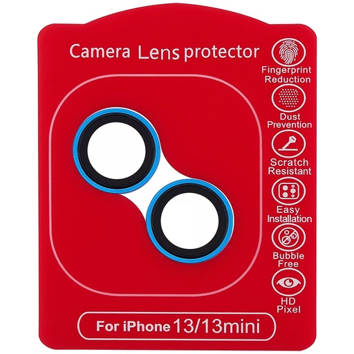 [107085002157] Protection lentille pour iPhone 13 - 13 Mini - Apple - Casper - Bleu