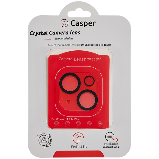 Verre trempé de caméra pour iPhone 14 - 14 Plus - Casper