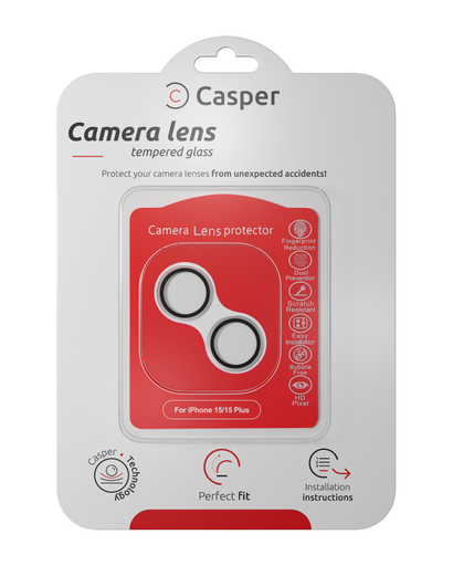 Protection lentille pour iPhone 15 - 15 Plus - Casper - Jaune