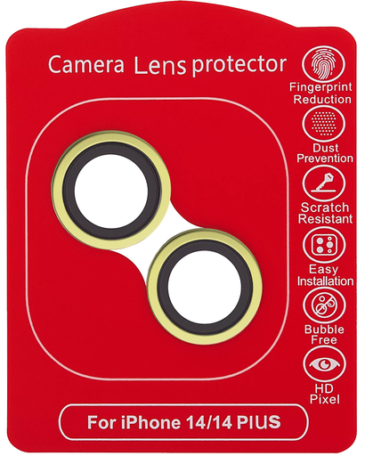 Protection lentille pour iPhone 14 - 14 Plus - Casper - Jaune