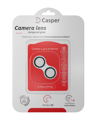 Protection lentille pour iPhone 15 - 15 Plus - Casper - Bleu