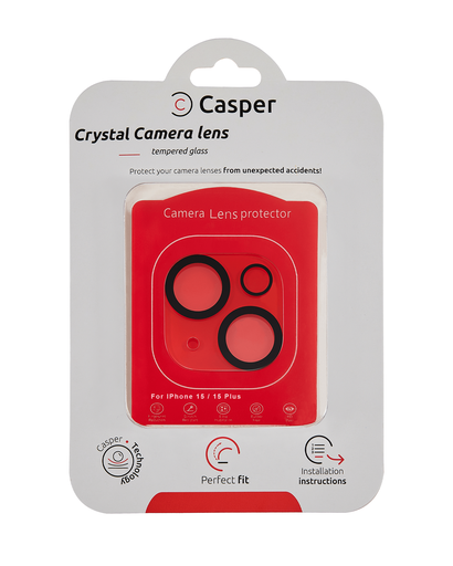 [107082117589] Verre full cover camera pour iPhone 15 - 15 Plus - Apple - Casper