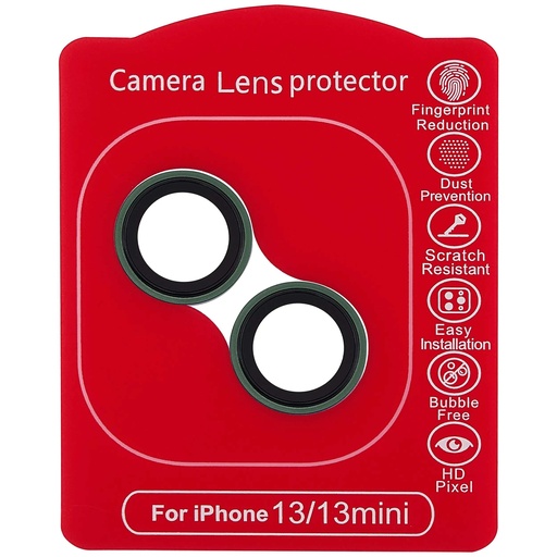 [107085002160] Protection lentille pour iPhone 13 - 13 Mini - Apple - Casper - Alpine Green