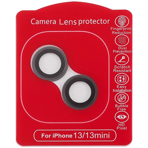 [107085002155] Protection lentille pour iPhone 13 - 13 Mini - Apple - Casper - Noir