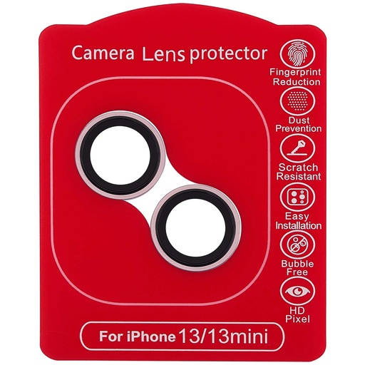[107085002159] Protection lentille pour iPhone 13 - 13 Mini - Apple - Casper - Rose