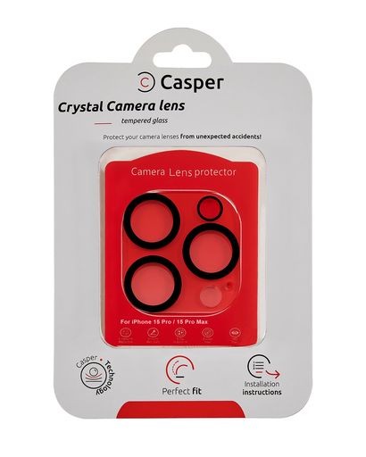 Verre trempé de caméra pour iPhone 15 Pro - 15 Pro Max - Casper