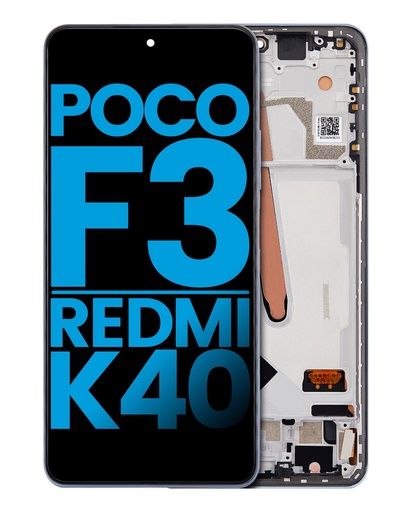 Bloc écran LCD avec châssis pour  XIAOMI Poco F3 - Redmi K40 -Aftermarket - Incell - Deep Ocean Blue